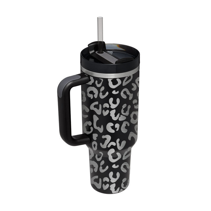 40 Oz Tumbler met handvat, rietje, geïsoleerd, roestvrij staal, morsbestendig, vacuüm koffiebeker, beker met deksel, taps toelopende mok, cadeaus voor Valentijnsliefhebbers, geschikt voor in de auto, sportschool, kantoor, reizen Ritchy's Shop