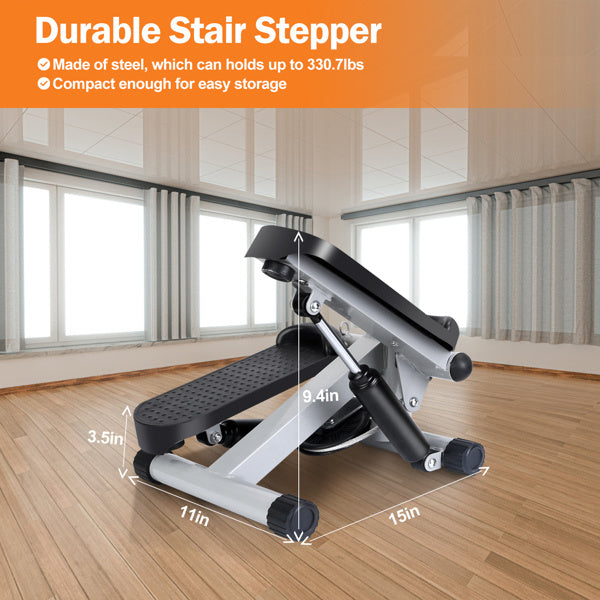 Fitness Step Machine, Mini Step Machine met weerstandsband, Fitnessapparaat voor thuis met een draagvermogen van 150 kg, Hydraulische Fitness Step Machine met LCD-scherm Ritchy's Shop