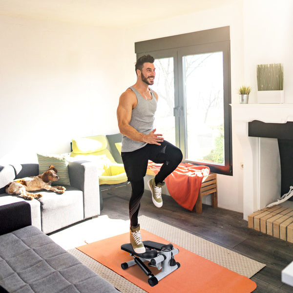 Fitness Step Machine, Mini Step Machine met weerstandsband, Fitnessapparaat voor thuis met een draagvermogen van 150 kg, Hydraulische Fitness Step Machine met LCD-scherm Ritchy's Shop