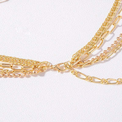 Enamel Smiley Face Charms Pearl Necklace Boho Gold Multi-layer Chunky Chain Statement Necklaces Chokers For Women Nexora Store