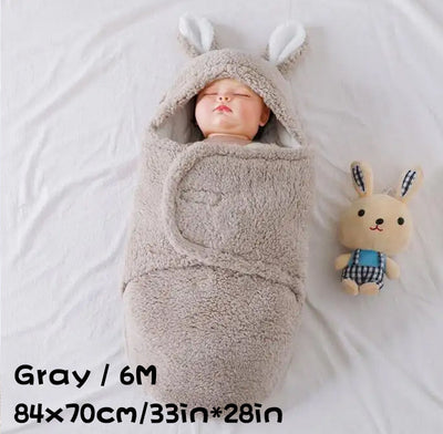 Superzachte babyslaapzak, zachte fleece, pasgeboren deken, inbakerdekens, unisex babywikkeldoek voor pasgeboren jongens en meisjes met hoofdbeschermende en hoofdondersteunende functie, draagbare inbakerslaapzak Ritchy's Shop