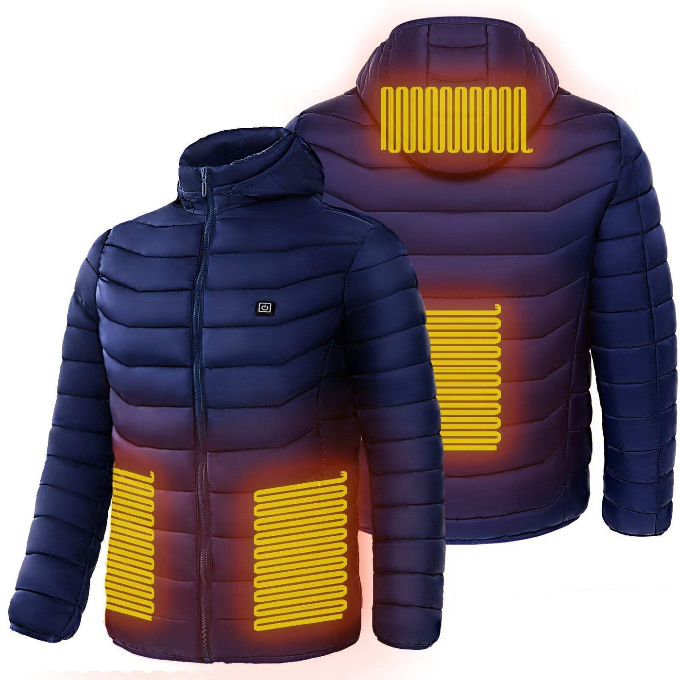 Heren Verwarmde Pufferjas Elektrische Verwarmde Jas Geïsoleerde Capuchon Windjack 9 Warmtezones Mijn winkel