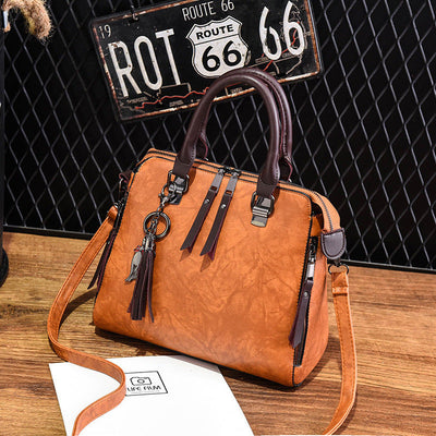 Vintage handtas voor dames, PU-leren tas met kwastjes, modieuze damestas, luxe schoudertas met grote capaciteit Ritchy's Shop