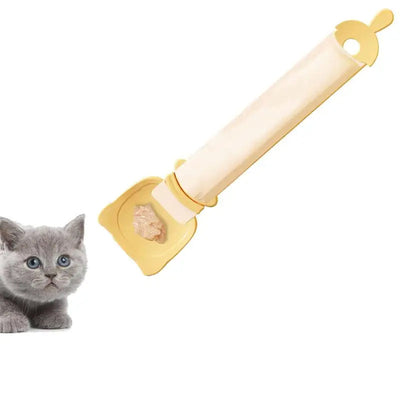 Kattenstripvoeder, kattenstrip Happy Spoon, kattenlepel voor nat voer, draagbare kattenvoerlepel, herbruikbare kattenstriplepel, likbare voerlepel voor huisdieren, accessoires voor kattenvoer, kattenstripknijplepel Nexora Store