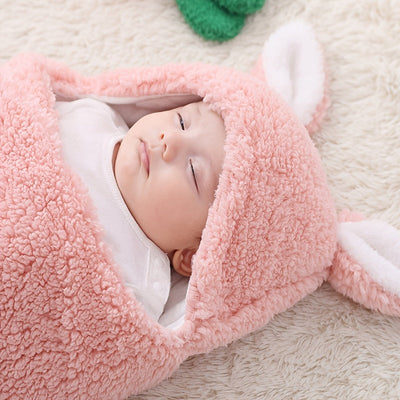 Superzachte babyslaapzak, zachte fleece, pasgeboren deken, inbakerdekens, unisex babywikkeldoek voor pasgeboren jongens en meisjes met hoofdbeschermende en hoofdondersteunende functie, draagbare inbakerslaapzak Ritchy's Shop