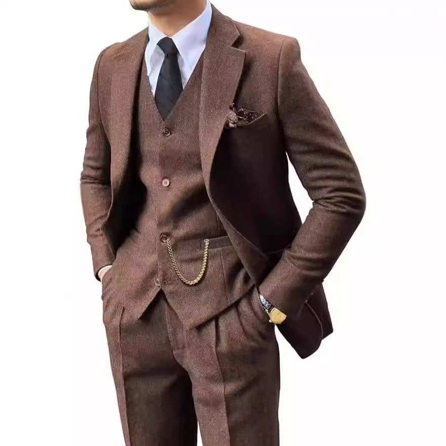 Herringbone Herenpak Slim Fit Nexora Store