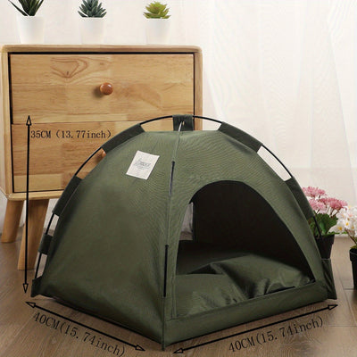Kattententbed met verwijderbare, antislip zachte mat, draagbare tent voor katten en kleine honden, ademende, zelfkoelende mat voor honden en katten Ritchy's Shop