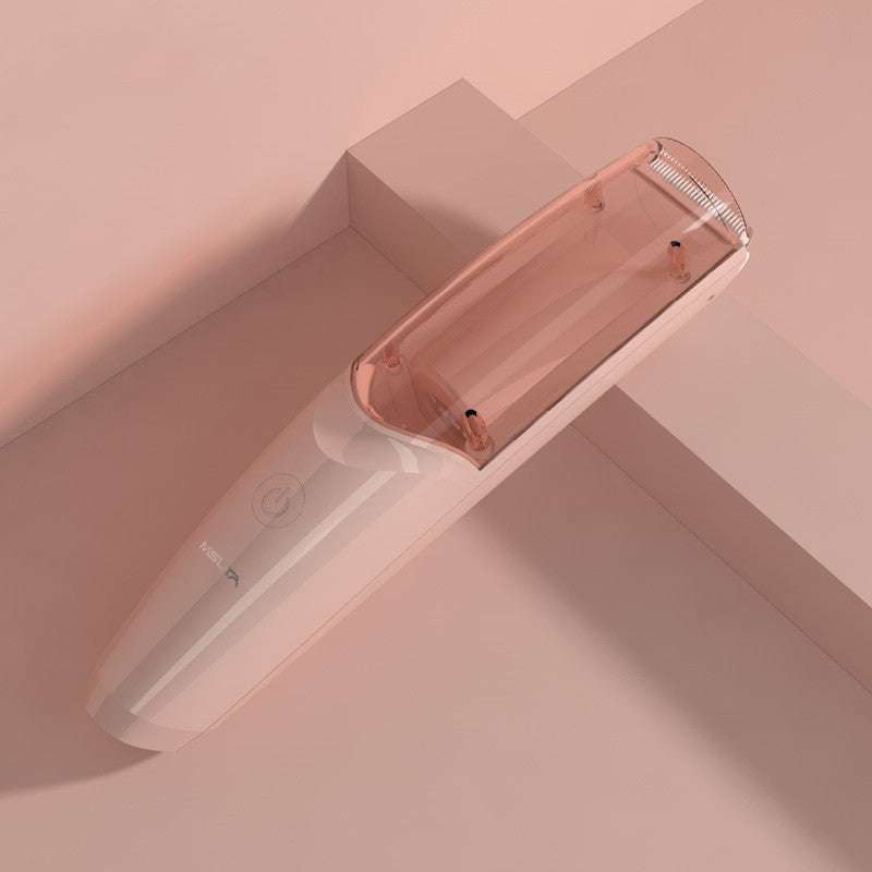 Baby zuigtype elektrische haartrimmer met keramisch mes en oplaadbare voeding, waterbestendig ontwerp.