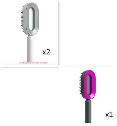 Zelfreinigende haarborstel voor vrouwen, één-toets reiniging, haaruitval, airbagmassage, hoofdhuidkam, antistatische haarborstel Nexora Store