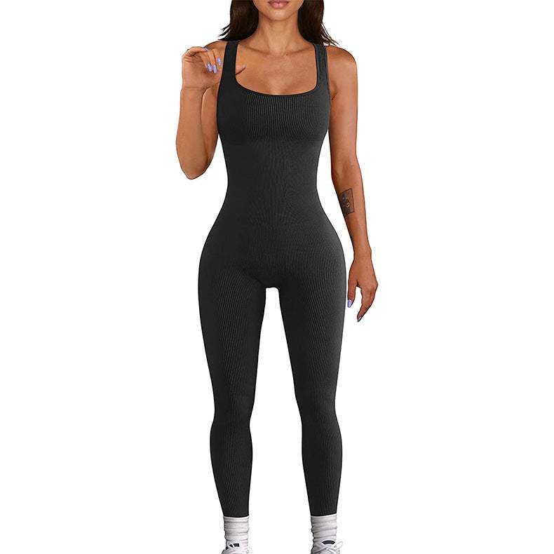 Zwarte dames tanktop met jarretels en lange mouwen van spandex, taillemodel, casual stijl