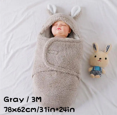 Superzachte babyslaapzak, zachte fleece, pasgeboren deken, inbakerdekens, unisex babywikkeldoek voor pasgeboren jongens en meisjes met hoofdbeschermende en hoofdondersteunende functie, draagbare inbakerslaapzak Ritchy's Shop