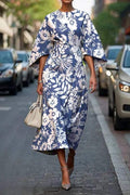 Vrouwelijke creatieve casual print elegante jurk Nexora Store