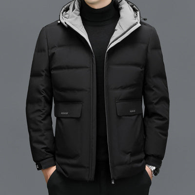 Dikke donsjas heren korte afneembare muts warm Nexora Store