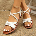 Comfortabele, lichtgewicht Romeinse platte sandalen voor dames met elastische band voor de zomer Ritchy's Shop