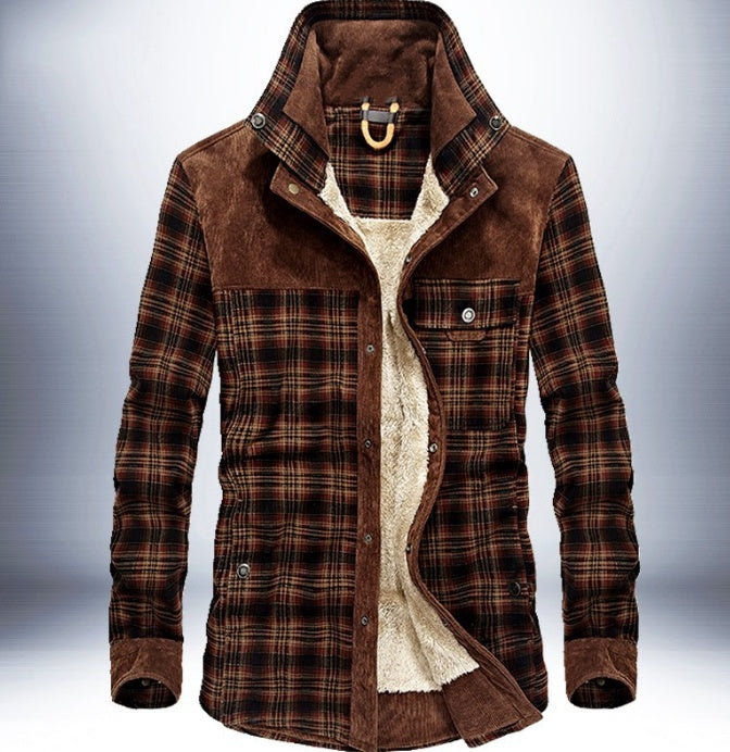 Winterjas Heren Dikke Warme Fleece Jassen Jassen Puur Katoen Geruite Jas Militaire Kleding Ritchy's Shop