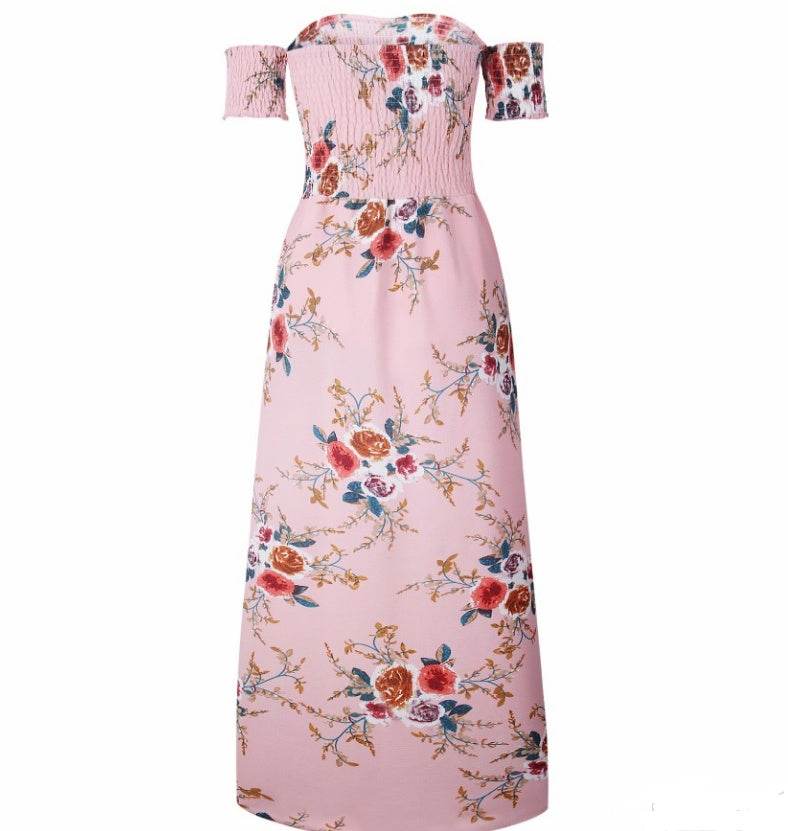 Boho-stijl lange jurk voor dames, off-shoulder strand zomerjurken Nexora Store