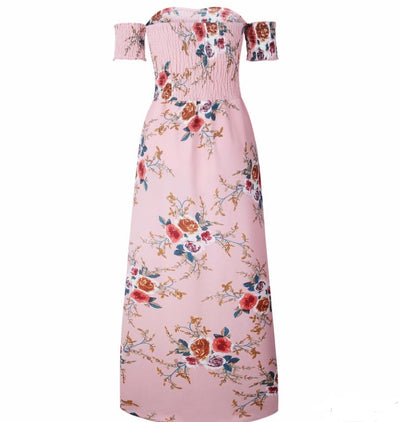 Boho-stijl lange jurk voor dames, off-shoulder strand zomerjurken Nexora Store