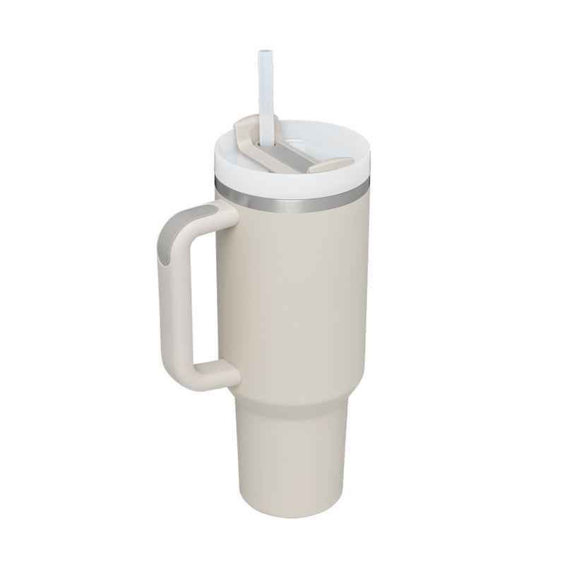 40 Oz Tumbler met handvat, rietje, geïsoleerd, roestvrij staal, morsbestendig, vacuüm koffiebeker, beker met deksel, taps toelopende mok, cadeaus voor Valentijnsliefhebbers, geschikt voor in de auto, sportschool, kantoor, reizen Ritchy's Shop