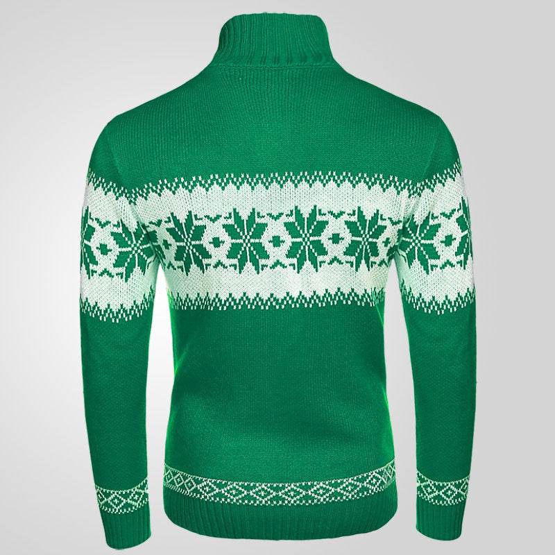 Men's New Pullover Sweater Autumn And Winter Long Sleeved Christmas Casual Fashion Jacquard Knitted Sweater Clothing For Men Nexora Store