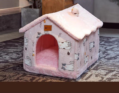 Opvouwbaar hondenhuis, kattenbed, wintervilla, slaapkennel, verwijderbaar nest, warme, afgesloten grot, bank, huisdierbenodigdheden Nexora Store