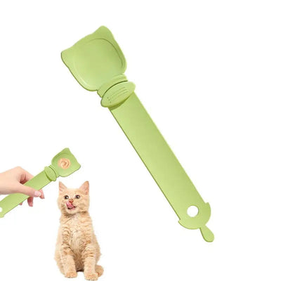 Kattenstripvoeder, kattenstrip Happy Spoon, kattenlepel voor nat voer, draagbare kattenvoerlepel, herbruikbare kattenstriplepel, likbare voerlepel voor huisdieren, accessoires voor kattenvoer, kattenstripknijplepel Nexora Store