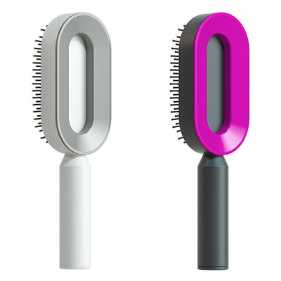 Zelfreinigende haarborstel voor vrouwen, één-toets reiniging, haaruitval, airbagmassage, hoofdhuidkam, antistatische haarborstel Nexora Store