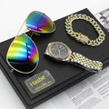 Wristwatch Glasses New Men's Watch Business Foreign Trade Sunglasses Watch Gift Box Suit Nexora Store