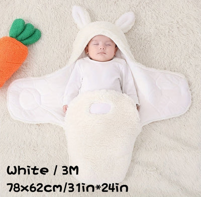 Superzachte babyslaapzak, zachte fleece, pasgeboren deken, inbakerdekens, unisex babywikkeldoek voor pasgeboren jongens en meisjes met hoofdbeschermende en hoofdondersteunende functie, draagbare inbakerslaapzak Ritchy's Shop