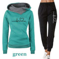 Women Tracksuit Pullovers Hoodies and Black Pants Autumn Nexora Store