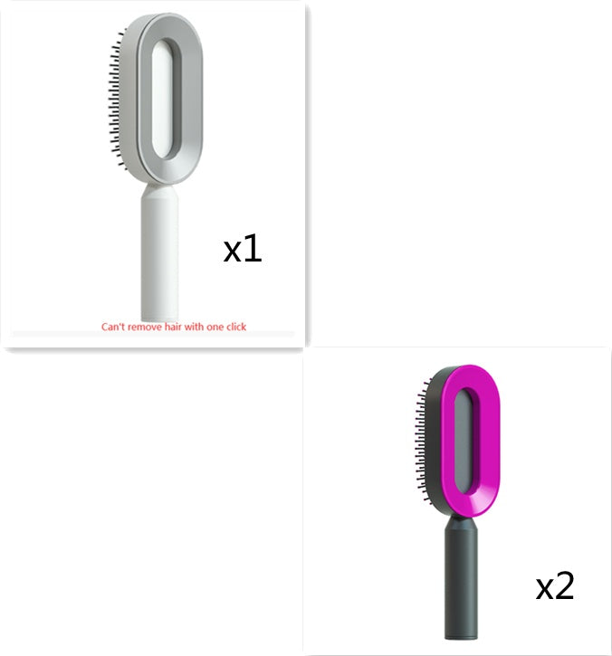 Zelfreinigende haarborstel voor vrouwen, één-toets reiniging, haaruitval, airbagmassage, hoofdhuidkam, antistatische haarborstel Nexora Store