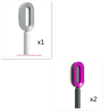 Zelfreinigende haarborstel voor vrouwen, één-toets reiniging, haaruitval, airbagmassage, hoofdhuidkam, antistatische haarborstel Nexora Store