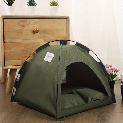 Kattententbed met verwijderbare, antislip zachte mat, draagbare tent voor katten en kleine honden, ademende, zelfkoelende mat voor honden en katten Ritchy's Shop