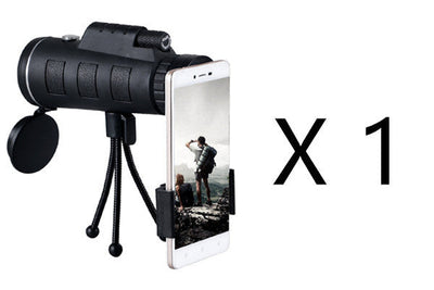 Compatibel met Apple, monoculaire telescoop, zoomscoop met kompas, telefoonclip en statief Nexora Store