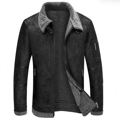 Heren herfst- en winterjas met fleecevoering en dikke bontkraag Ritchy's Shop