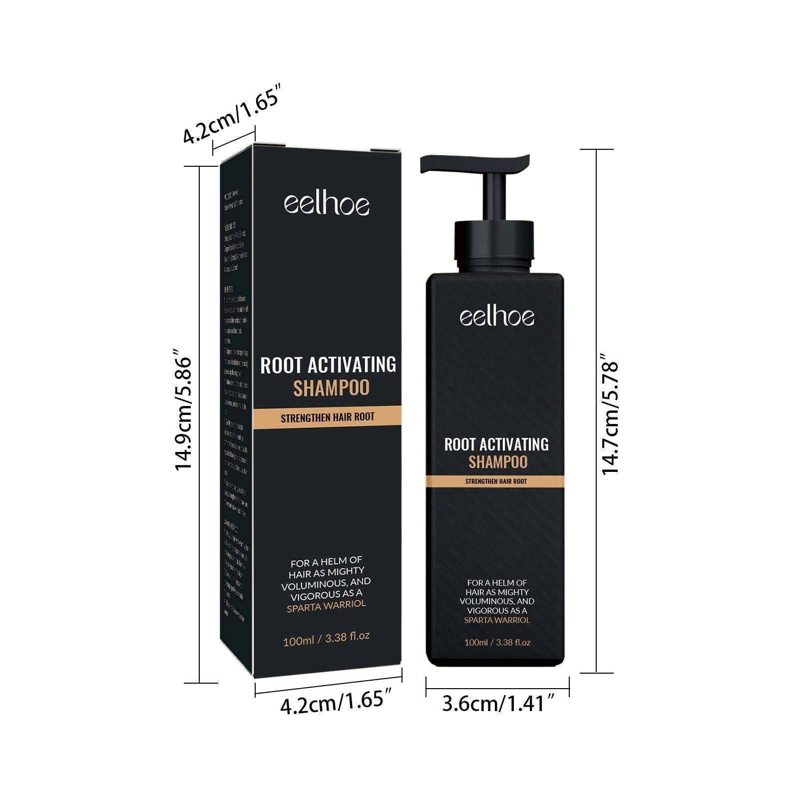 Root Activator Shampoo, Natuurlijke Haargroei Shampoo, Unisex Haarverdikking Shampoo, Zachte Shampoo voor Mannen & Vrouwen, Voedende Langdurige Haarverzorging voor Donker & Dikker Haar Nexora Store