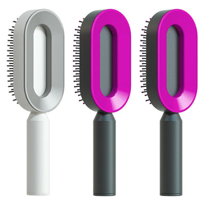 Zelfreinigende haarborstel voor vrouwen, één-toets reiniging, haaruitval, airbagmassage, hoofdhuidkam, antistatische haarborstel Nexora Store