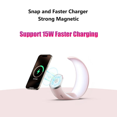 4-in-1 Crescent magnetische draadloze opladerstandaard voor meerdere apparaten, GEEN stekker Nexora Store