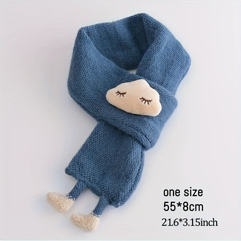Kindersjaal, warme gebreide sjaal voor meisjes, schattige wolkenhalssjaal voor herfst en winter Kindersjaal Zachte warme gebreide halswarmer Winter klassieke sjaal voor jongens en meisjes Ritchy's Shop