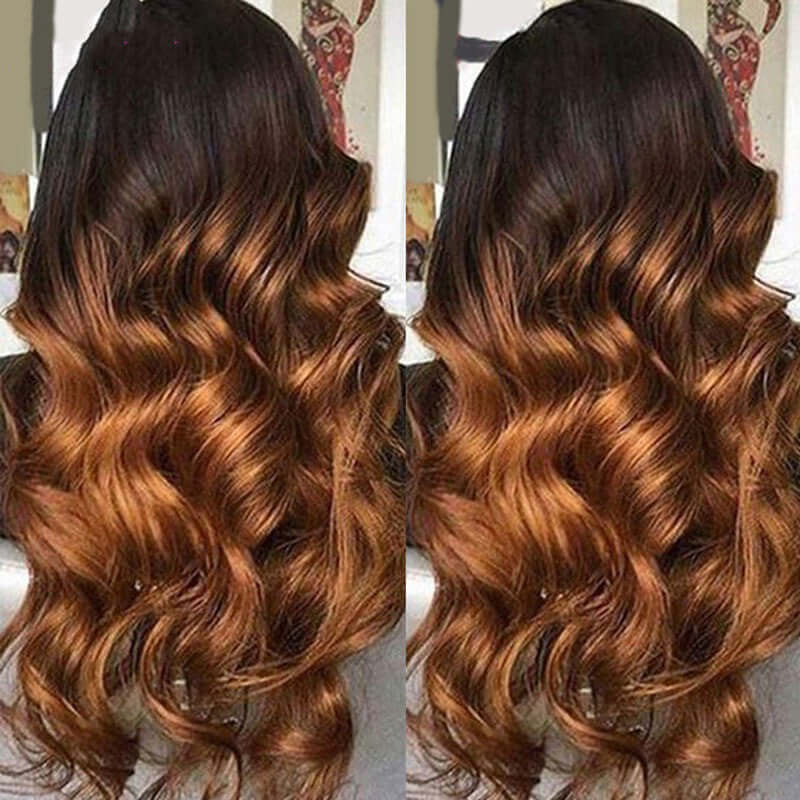 Ombre Lace Front Human Hair Wigs Remy Colorful Nexora Store