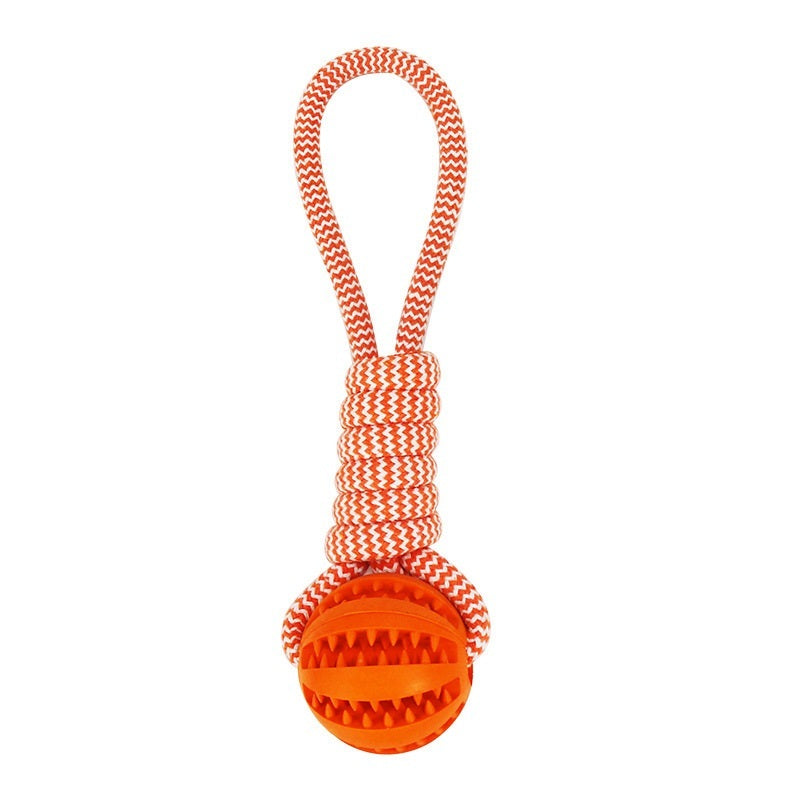 Hondenspeelgoed, Interactieve snoepjesballen van henneptouw, Rubberen lekkende ballen voor kleine honden, Kauwspeelgoed, Bijtbestendig speelgoed voor het reinigen van de tanden van huisdieren, Bijtbestendige speelgoedbal voor huisdieren, Honden, Puppy's Nexora Store
