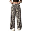 Casual broek met lage taille en luipaardprint voor alle wedstrijden Ritchy's Shop