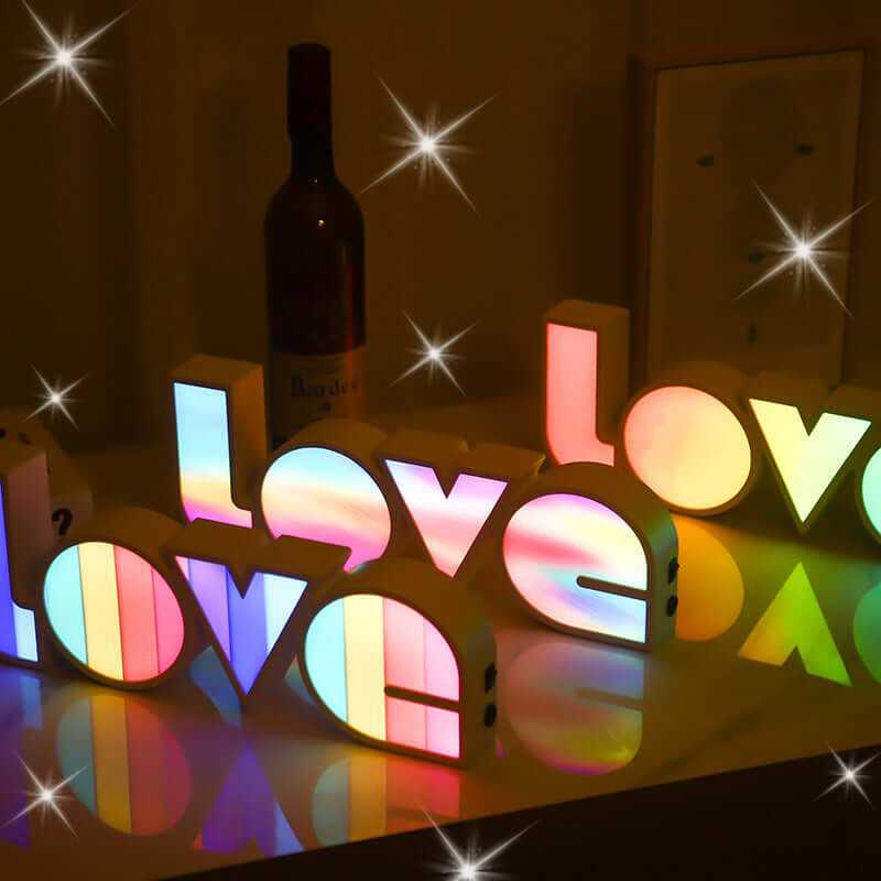 Valentines Day Decor LED LOVE Light Valentines Day Gift For Girlfriend Bithday Wedding Party Decoration Romantic Wedding Decor Nexora Store