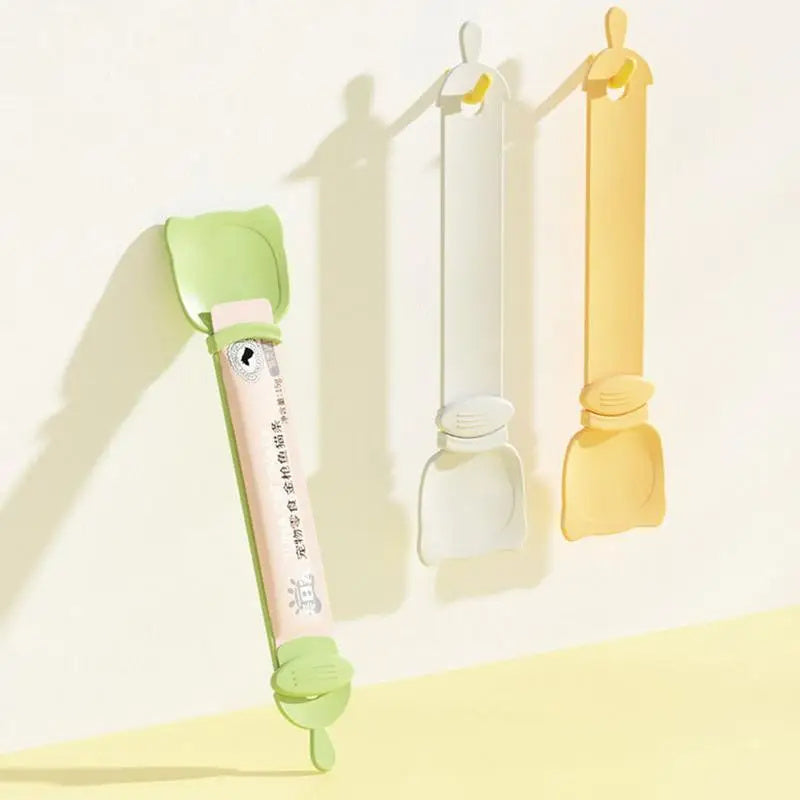 Kattenstripvoeder, kattenstrip Happy Spoon, kattenlepel voor nat voer, draagbare kattenvoerlepel, herbruikbare kattenstriplepel, likbare voerlepel voor huisdieren, accessoires voor kattenvoer, kattenstripknijplepel Nexora Store
