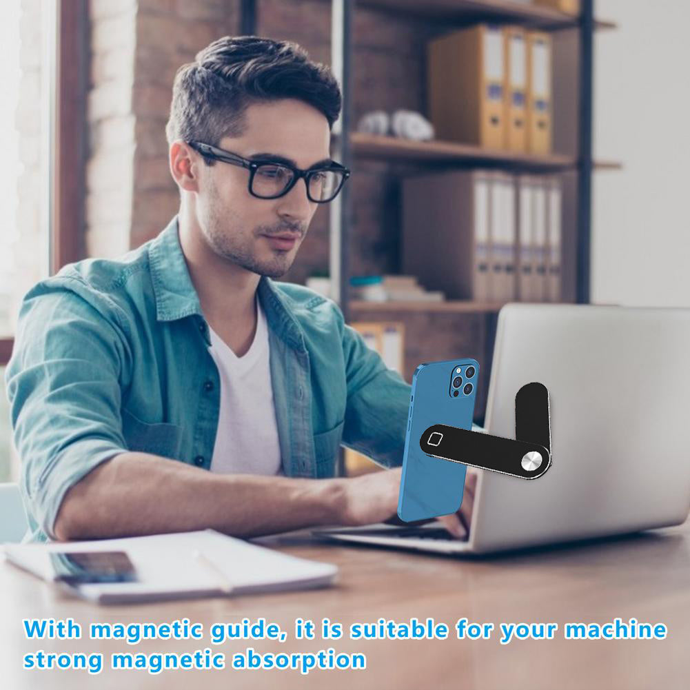 Laptoptelefoonhouder, verstelbare laptopbevestigingsclip aan de zijkant, magnetische laptopmonitorhouder, computerlaptop- en mobiele telefoonstandaard, opvouwbare aluminium uitbreidingsbeugel, tabletclip voor dubbel scherm Nexora Store