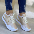 Geruite sneakers voor dames met patchwork veterschoenen en liefdesdecoratie Nexora Store