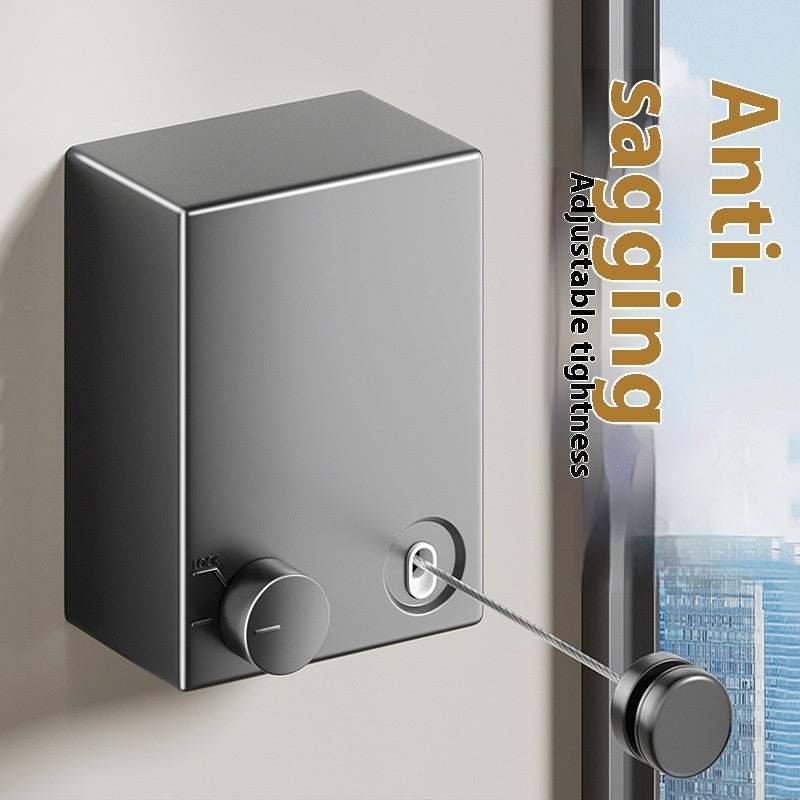 Moderne onzichtbare waslijn stootvrij aluminium muurbevestiging droogapparaat balkon wit grijs zilver goud zwart kersenbloesem