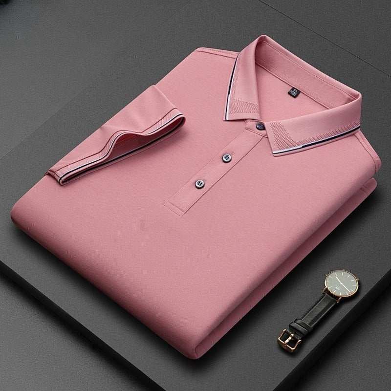 Licht zakelijk zijden heren T-shirt met korte mouwen Nexora Store