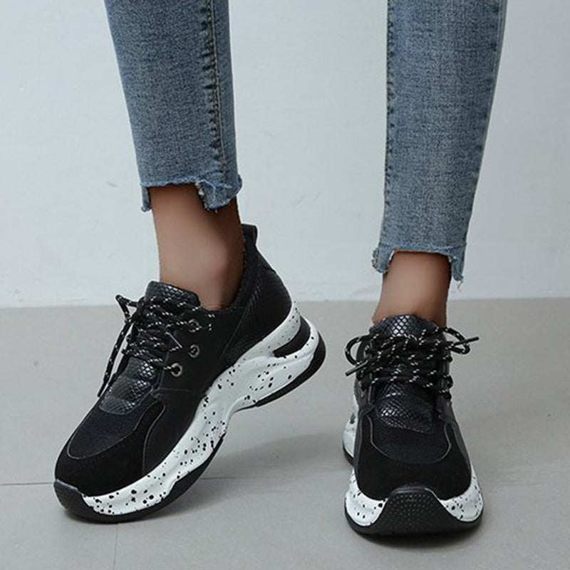 Luipaardprint Sneakers Dames Veterschoenen Wandel- en Hardloopschoenen Sportschoenen Nexora Store