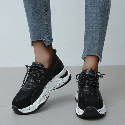 Luipaardprint Sneakers Dames Veterschoenen Wandel- en Hardloopschoenen Sportschoenen Nexora Store