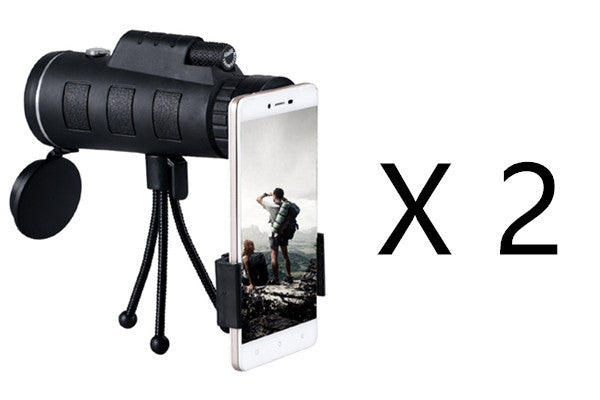 Compatibel met Apple, monoculaire telescoop, zoomscoop met kompas, telefoonclip en statief Nexora Store